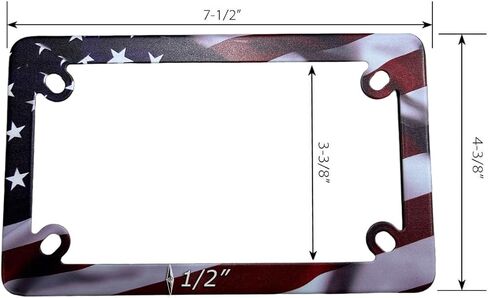 LFPartS دراجة نارية سوداء من الفولاذ المقاوم للصدأ لوحة إطار لوحة الترخيص (إطار لوحة الترخيص) in Kuwait