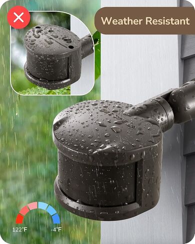 EDISHINE Motion Sensor, Automatic Dusk to Dawn, 180-Degree Replacement Motion Sensor, Adjustable Time & Detection Range Up to 60FT, Outdoor Motion Sensor for Security Floodlight, UL Listed, 2 Pack in Kuwait