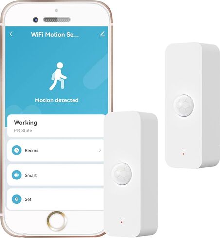 مستشعر حركة WiFi PIR: كاشف حركة داخلي ذكي مع تنبيهات وسجلات إشعارات التطبيق، وشملت البطارية، وكاشف حركة الأشعة تحت الحمراء للمراقبة عن بعد والأتمتة المنزلية (عبوة واحدة) in Saudi Arabia