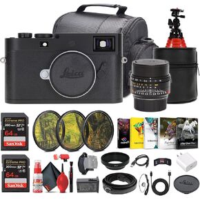 Leica M11-D Rangefinder Camera (Black) (20220) + Leica 35mm Lens + 2 x 64GB Memory Card + Photography Software + Camera Bag + Lens Filter Kit + Flexible Tripod + Cleaning Kit + USB-C Cable + More