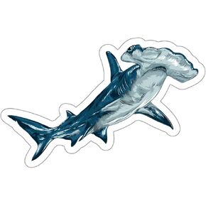 Hammerhead Shark Sticker Souvenir Vintage Vintage Vinyl Small Brofling Bottle Massport Book Scrapbook Probbor