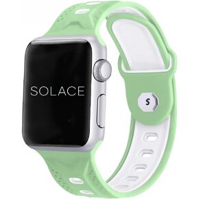 Solace Band Geo Watch Band - Soft Silicone Breathable Sporty Watch Bands Compatible with Apple Watch Band 38mm 40mm 41mm 42mm 44mm 45mm for Men and Women Replacement Wristbands for iWatch SE Series 7/6/5/4/3/2/1 Bands