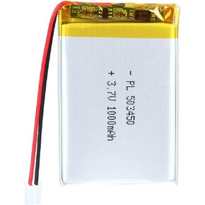 YDL 3.7V 1000mAh 503450 Lipo Battery Rechargeable Lithium Polymer ion Battery Pack with PH2.0mm JST Connector