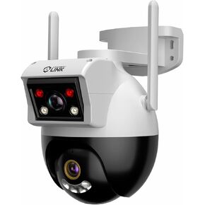 Amcrest Link 2X 2MP WiFi Camera Outdoor, Human Detection, Motion-Tracking, w/ 2-Way Audio, Pan/Tilt Wireless IP Camera, 30ft Night Vision, Built in Siren, AL-P402W