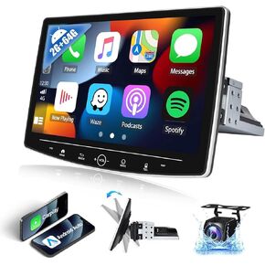 2g+64g 10.1 بوصة واحدة دين اللمس اللمسات اللاسلكية اللاسلكية Android Auto Head Unit Android 13 Stereo مع Hifi wifi gps fm rds swc usb link in Kuwait