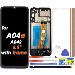 LCD Screen Replacement Touch Digitizer Display Assembly for Samsung Galaxy A04E A042 SM-A042F SM-A042F/DS SM-A042M SM-A042M/DS (6.5" with Frame)