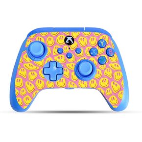 Carbon Fiber Gaming Skin Compatible with PowerA Xbox Series X|S Enhanced Wired Controller - Melted Faces - Premium 3M Vinyl Protective Wrap Decal Cover | Crafted in The USA by MightySkins