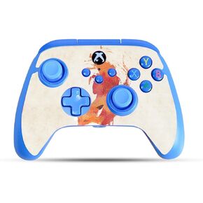 Glossy Glitter Gaming Skin Compatible with PowerA Xbox Series X|S Enhanced Wired Controller - Vulpes Fox - Premium 3M Vinyl Protective Wrap Decal Cover | Crafted in The USA by MightySkins