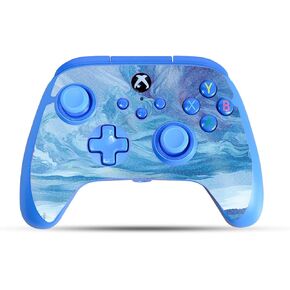 Glossy Glitter Gaming Skin Compatible with PowerA Xbox Series X|S Enhanced Wired Controller - Cell Phone Towers - Premium 3M Vinyl Protective Wrap Decal Cover | Crafted in The USA by MightySkins