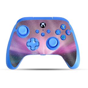 Glossy Glitter Gaming Skin Compatible with PowerA Xbox Series X|S Enhanced Wired Controller - Spaced Out - Premium 3M Vinyl Protective Wrap Decal Cover | Crafted in The USA by MightySkins