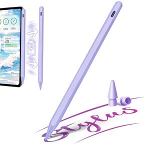Pencil Pro for iPad Pro Pencil for iPad with Magnetic Wireless Charging,Palm Rejection,Stylus Pen for Apple iPad Air 5th Generation Pen,iPad Pro 12.9/11,iPad Mini 6th,iPad 10th/9th/8th,Purple