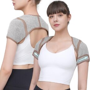 KD Shoulder Brace: Graphene Warm Rotator Cuff Support Brace, Double Shoulder Braces for Women and Men Pain Relief, Tendonitis, Arthritis (Small)
