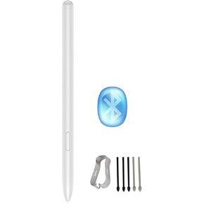 Tab S10+ Plus S Pen [WithBluetooth] Replacement for Samsung Galaxy Tab S10+ Plus/S10 Ultra All Versions Air Command Touch-Free Control Stylus Pen +Tips/Nibs (White/Sliver)