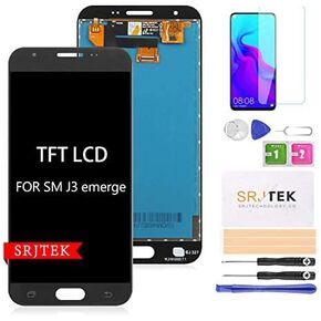 for Samsung Galaxy J3 SM-J327AZ Screen Replacement,SRJTEK LCD Display for Amp Prime 2 SM-J327AZ Express 327A Eclipse SM-J327VPP Emerge SM-J327P SM-J327T SM-J327R4 Touch Digitizer Glass Assembly Kits