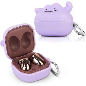(1 Pack) BGAANM Cartoon Silicone Case Cover with Keychain Designed for Samsung Galaxy Buds2 Pro (2022) /Galaxy Buds 2 (2021) /Galaxy Buds Pro (2021) /Galaxy Buds Live (2020)