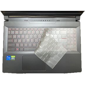 TPU Keyboard Skin Compatible with 15.6" 17.3" MSI Katana GF66 GF76 11UE/11UD/11UC, MSI Sword 15 17 A11UE/A11UD/A11UC,MSI Pulse GL66 GL76 11UEK/11UDK/11UCK,MSI Crosshair 15 17 A11UEK/11UDK/11UCK (Clear