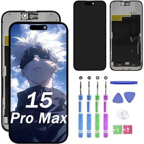 Replacement for iPhone 15 Pro Max (Model A2849 A3105 A3106 A3108) 2023 Year 6.7 inch LCD Display Digitizer Panel (Repair) LED Screen Assembly with Repair Tools