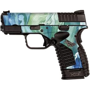 MightySkins Glossy Glitter Skin Compatible with Springfield XDS 3.3 - Cyclone Wave | Protective, Durable High-Gloss Glitter Finish | Easy to Apply, Remove, and Change Styles | Made in The USA