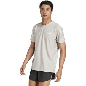 adidas Men's Own The Run T-Shirt, Blue Dawn/Reflective Silver, Medium