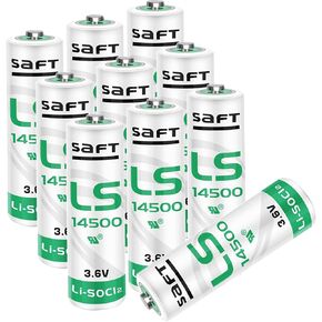 *<10 Pack>LS14500 3.6V 2600mAh AA Lithium Battery for LS 14500 Battery Applied for Special Testing Electronic Equipment etc.