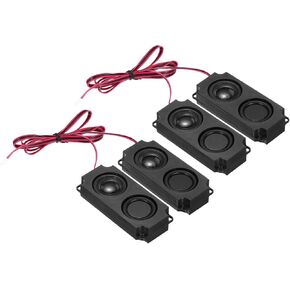 uxcell 2 Pcs 5 Watt 8 Ohm Double Mini Speaker Full-Range Mobile Portable Advertising Machine Speaker with Terminal Wire Connector Separating Interface for Small Electronic Projects