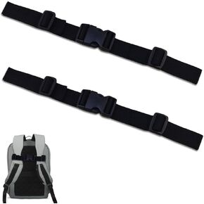 FuninCrea 2 Pair Backpack Chest Strap, 2.5cm Adjustable Sternum Straps for Backpacks Chest Harness Strap Quick Release Backpack Straps Backpack Clips Anti-Slip for Pack Luggage