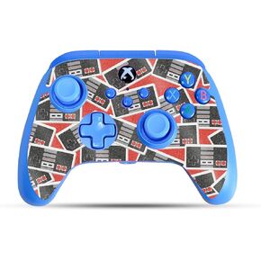Glossy Glitter Gaming Skin Compatible with PowerA Xbox Series X|S Enhanced Wired Controller - Retro Controllers 3 - Premium 3M Vinyl Protective Wrap Decal Cover | Crafted in The USA by MightySkins