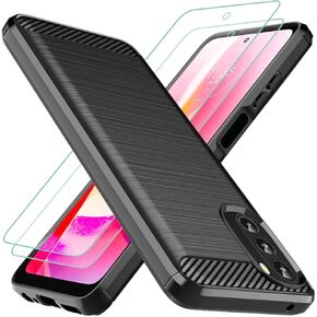 Osophter for Moto G 5G 2022 Case,Motorola G 5G 2022 Case with 2pcs Screen Protector Shock-Absorption Flexible TPU Rubber Protective Cell Phone Cover for Motoeola Moto G 5G 2022 (Black)
