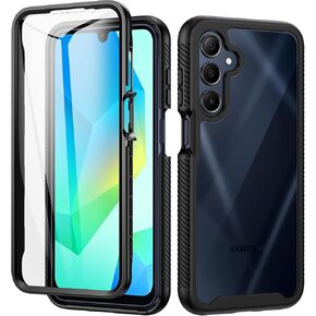 seacosmo for Samsung A16 5G/4G Case, Full Body Shockproof Cover, with Built-in Screen Protector Slim Fit Protective Phone Case for Samsung Galaxy A16 Black