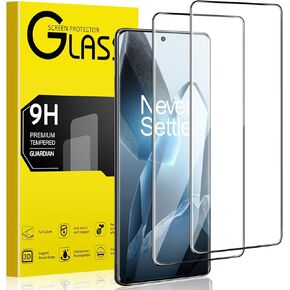 2 Pack for OnePlus 13 Screen Protector Glass [Case Friendly], 9H Hardness, Anti-Scratch, Bubble Free, Fingerprint Unlock Tempered Glass Screen Protector for OnePlus 13 5G