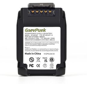 480mAh BT-000397 Replacement Battery, for Zebra RS51 RS5100 RS6100 Ring Scanner,BT-000398 BTRY-RS51-7MA-01 BTRY-RS51-4MA-01.