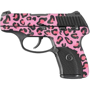 MightySkins Glossy Glitter Skin Compatible with Ruger LC9 9mm 3.12 Barrel - Pink Leopard | Protective, Durable High-Gloss Glitter Finish | Easy to Apply and Change Styles | Made in The USA