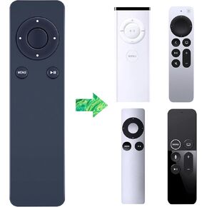 Replacement Remote Compatible with Apple TV 4K 1 2 3 A1427 A1469 A1378 A1294 MD199LL/A MC572LL/A MC377LL/A MM4T2AM/A MM4T2ZM/A MacBook iPhone Dock Music System
