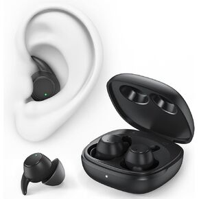 2.0 Sleep Headphones, Noise Blocking Sleep Earbuds, High Fidelity Invisible Ear Plugs-Hearing Protection, Mini Design for Side Sleepers，BT5.4 (Black)