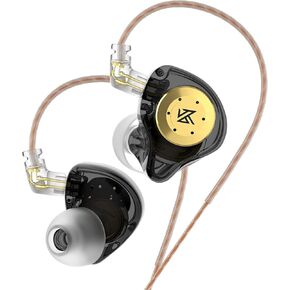 KZ EDX PRO Wired Earbud with Heavy Bass Stereo HiFi Earphone Fit in Ear Suitable for Audiophile,1DD New 10mm Dynamic Driver IEMs in-Ear Headphone with Detachable Cable(Black Without Mic)