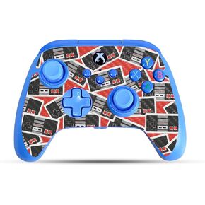 Carbon Fiber Gaming Skin Compatible with PowerA Xbox Series X|S Enhanced Wired Controller - Retro Controllers 3 - Premium 3M Vinyl Protective Wrap Decal Cover | Crafted in The USA by MightySkins