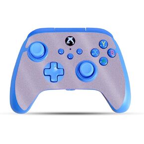 Glossy Glitter Gaming Skin Compatible with PowerA Xbox Series X|S Enhanced Wired Controller - Solid Lavender - Premium 3M Vinyl Protective Wrap Decal Cover | Crafted in The USA by MightySkins