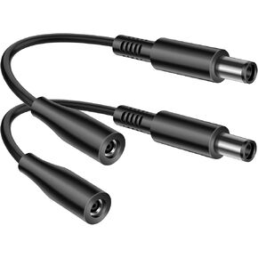 YAODHAOD DC 7.4mm x 5.0mm Adapter Converter Cable Cable Compatible with Dell HP Laptops DC 4.5x3.0mm to 7.4x5.0mm Dedicated Converter Power Cord （2PCS）