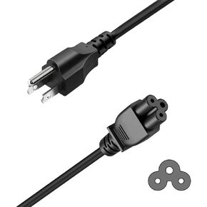 US 3-Prong AC Power Cord Cable for HP DELL ASUS ACER Laptop, Notebook Charger, 3 Pin, 5FT 1.5 Meters US Plug