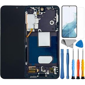 Screen Replacement for Samsung Galaxy S22 Ultra Screen Replacement for Samsung S22 Ultra 5G SM-S908u S908a S908w LCD Display Touch Digitizer Assembly with Tools 6.8 Inch Black with Frame