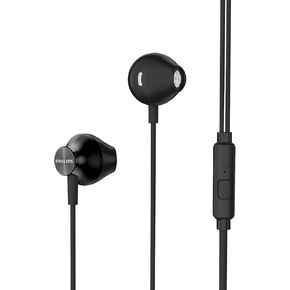 PHILIPS Wired Earbuds 3.5mm with Microphone, in Ear Headphones with mic, Powerful Bass, Lightweight, Wired Earphones, Button in-line Remote Ear Buds Wired