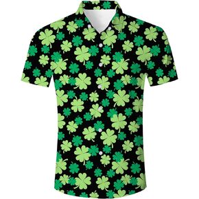 ALISISTER Mens Button Down Short Sleeve Dress Shirt Novelty Hawaiian Holiday Summer Funny Tops