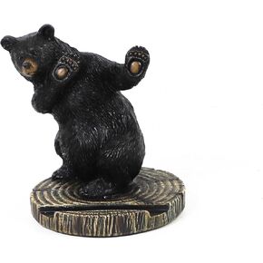 De Leon Collections Decorative Cell Phone Holder Stand Accessory, 5 Inch Polyresin, Peeking Bear