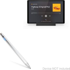 BoxWave Stylus Pen Compatible with Lenovo Tab M10 FHD Plus (2nd Gen) - AccuPoint Active Stylus, Electronic Stylus with Ultra Fine Tip for Lenovo Tab M10 FHD Plus (2nd Gen) - Metallic Silver