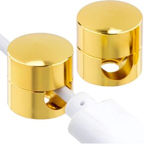 2pcs Self-Adhesive Cable Anchors for Desk, Aluminum Phone Cord Holder Clips, Adjustable Round Cable Organizers for Desk Nightstand Walls- Gold