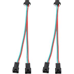 PATIKIL 15CM 1 to 2 ARGB Splitter Cable, 2 Pcs PWM Fans RGB Extension Power Cord with SM 3 Pin Connector Plug for Computer Chassis Motherboard
