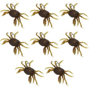 RTLR 8Pcs 13cm Artificial Crab Bait, 33.5g Fishing Tackle 3D Simulation Crab Soft Bait Lure with Hooks Saltwater Fishing Bait for Saltwater