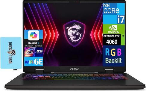 MSI Sword 16 HX Gaming Laptop 16.0" 144Hz IPS WUXGA Display (Intel i7-14650HX, GeForce RTX 4060 8GB, 16GB DDR5, 1TB SSD, RGB KB, WiFi 6E, Webcam, Bluetooth 5.3, Win 11 Home) w/DKZ USB Port Expander in Kuwait