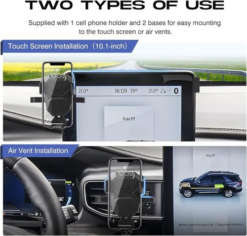 حامل هاتف السيارة لعام 2020-2025 Ford Explorer Accessories ، HOUND EXPLORER APPLORE MOUNT لشاشة 10.1 بوصة ، حامل هاتفي مستقر خالي من اليدين in Kuwait