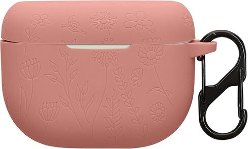 kwmobile Silicone Carry Case Compatible with Jabra Elite 10 / E10 Cover - Embossed Soft Rubber Pouch - Embossed Pattern in Saudi Arabia
